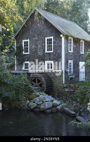 Stony Brook Grist Mill e museo, Brewster, Cape Cod, Massachusetts, STATI UNITI D'AMERICA Foto Stock