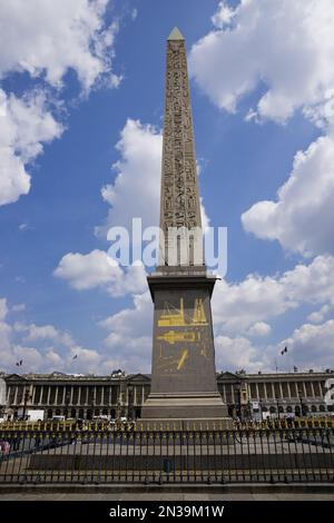 Obelisco a Place de la Concorde, Paris, Francia Foto Stock