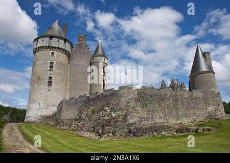 Chateau de Montpoupon, Cere-la-Ronde, Indre-et-Loire, Valle della Loira, Francia Foto Stock