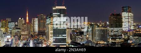 City Skyline, Akasaka Mitsuke, Tokyo, Giappone Foto Stock