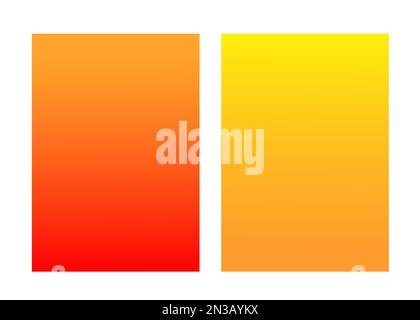 Y2K modelli astratti di sfondo a gradiente olografico impostati con illustrazione vettoriale di colore giallo caldo, arancione e rosso, layout testurizzato semplice e sfocato Illustrazione Vettoriale