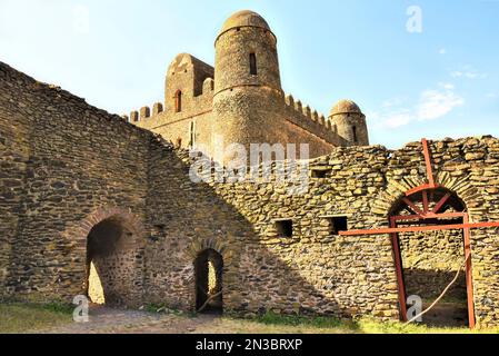 Castello di Itegie Mintwab, presso il recinto della Fortezza di Fasil Ghebbi nell'Etiopia settentrionale situato a Gondar, regione di Amhara; Etiopia Foto Stock