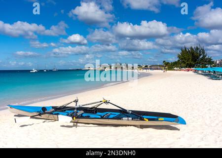 Bayshore Beach, Carlisle Bay, Bridgetown, St Michael Parish, Barbados, Antille minori, Caraibi Foto Stock