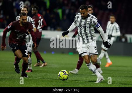 Salerno, Italia. 07th Feb, 2023. Danilo della Juventus durante US Salernitana vs Juventus FC, italiano serie di calcio Una partita a Salerno, Italia, febbraio 07 2023 Credit: Independent Photo Agency/Alamy Live News Foto Stock