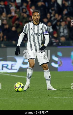 Salerno, Italia. 07th Feb, 2023. Danilo della Juventus durante US Salernitana vs Juventus FC, italiano serie di calcio Una partita a Salerno, Italia, febbraio 07 2023 Credit: Independent Photo Agency/Alamy Live News Foto Stock