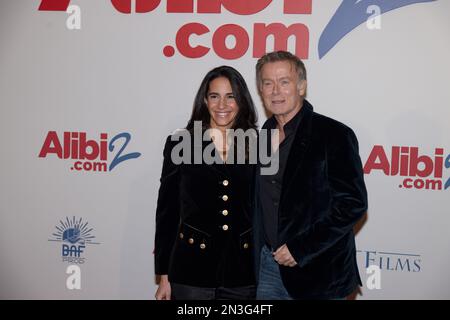 Parigi, Francia. 6th Feb, 2023. Franck Dubosc e sua moglie Danièle Dubosc partecipano alla prima del Alibi.com 2 di Philippe Lacheau a le Grand Rex. Foto Stock