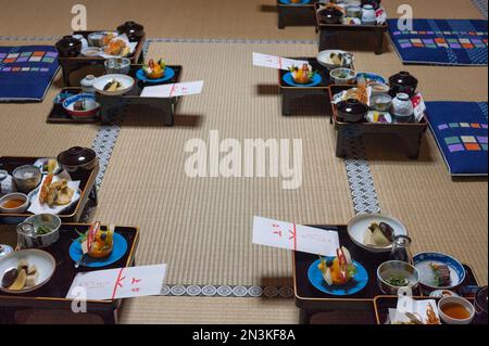 Cena al tempio di Jochi-in a Koyasan, Giappone. Foto Stock