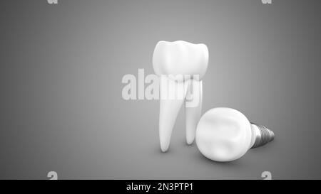 Denti umani e protesi Foto Stock