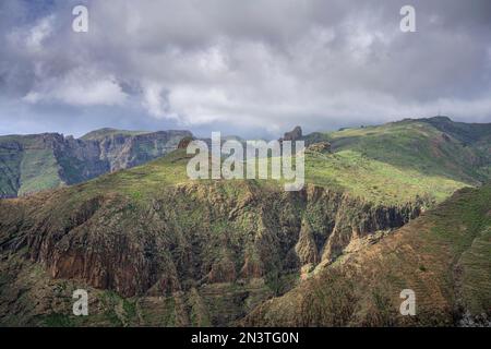 Vista a Roque del Sombrero, San Sebastian, la Gomera, Spagna Foto Stock