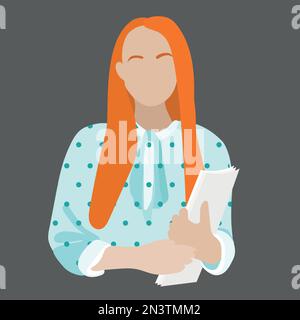 Modello della pagina di destinazione dello spazio di lavoro. Giovane freelance femminile è seduto in un moderno hipster cafe al tavolo con laptopn e take away caffè. Illustrazione vettoriale Illustrazione Vettoriale
