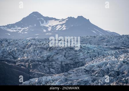 Lingua del ghiacciaio di Kverkfjoell sul ghiacciaio di Vatnajoekull, Parco Nazionale di Vatnajoekull, Austurland, Islanda Foto Stock