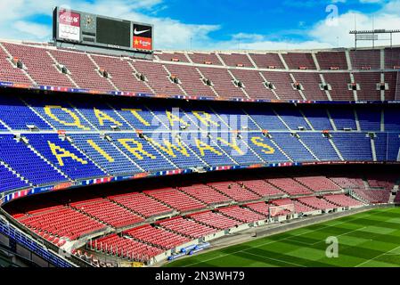 Stadio Camp Nou, Barcellona, Catalogna, Spagna Foto Stock