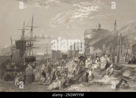 Dopo Joseph Mallord William Turner - St Mawes, Cornovaglia, Inghilterra - 1830 Foto Stock