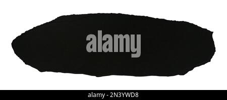 Carta di scarto nera isolata su sfondo bianco. Foto Stock