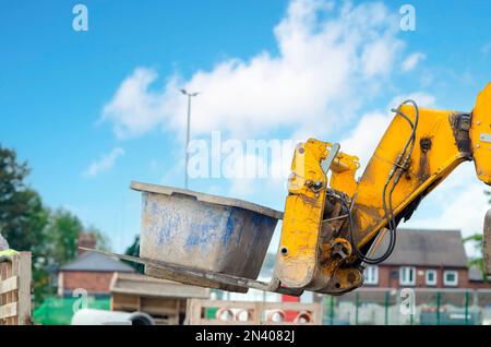 Carrello elevatore in cantiere Foto Stock