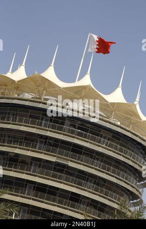 VIP Torre al circuito F1, Sakhir, Regno del Bahrain Foto Stock