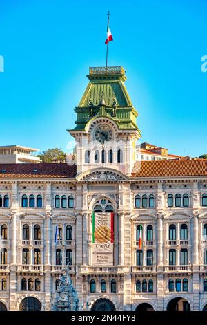 Municipio in Piazza dell'Unità d'Italia, Trieste, Italia Foto Stock