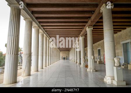 Wandelhalle Stoa des Attalos, Athener Agora, Athen, Griechenland Foto Stock