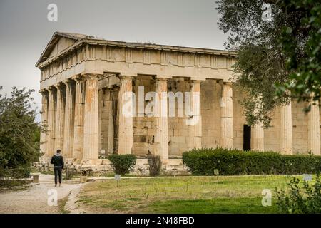 Tempel des Hephaistos, Athener Agora, Athen, Griechenland Foto Stock