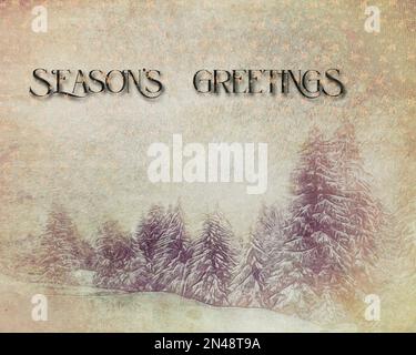 DESIGN DELLA CARTA DI NATALE: Auguri di stagione di Edmund Nagele FRPS Foto Stock