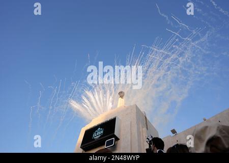 Il Los Angeles Memorial Coliseum ospita la NASCAR Cup Series per il Busch Light Clash al Coliseum di Los Angeles, California, USA. Foto Stock