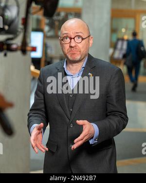 Patrick Harvie MSP co-leader del partito verde scozzese al Parlamento scozzese Foto Stock