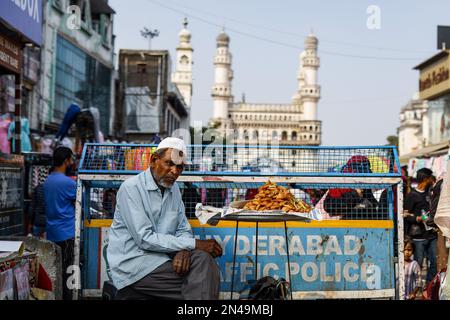 Hyderabad, India - 08/02/2023, Illustrazione, città di Hyderabad durante l'ePrix 2023 di Hyderabad, 3rd° meeting del Campionato del mondo di Formula e ABB 2022-23, sul circuito di Hyderabad Street dal 9 al 11 febbraio, a Hyderabad, India - Foto: Julien Delfosse/DPPI/LiveMedia Foto Stock