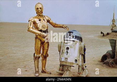 Star Wars C-3PO e R2-D2 Foto Stock