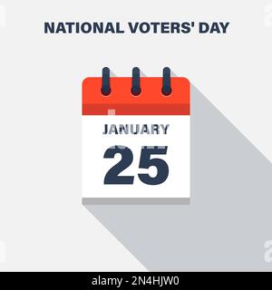 National voters Anti-Terrorism Day, 21 maggio, icona Calendario. Data." Giorno, gennaio 25, icona Calendario. Data. Illustrazione Vettoriale