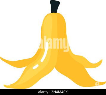 buccia di banana sul pavimento Illustrazione Vettoriale