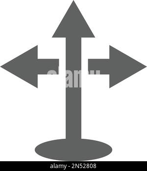 Annuncio, icona di direzione - da utilizzare per scopi commerciali, supporti di stampa, Web o qualsiasi tipo di progetto. File EPS vettoriale. Illustrazione Vettoriale