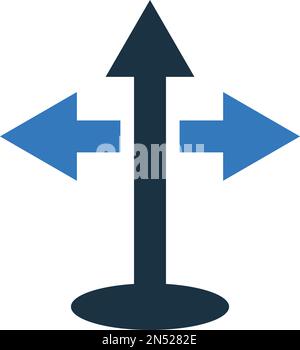 Annuncio, icona di direzione - da utilizzare per scopi commerciali, supporti di stampa, Web o qualsiasi tipo di progetto. File EPS vettoriale. Illustrazione Vettoriale