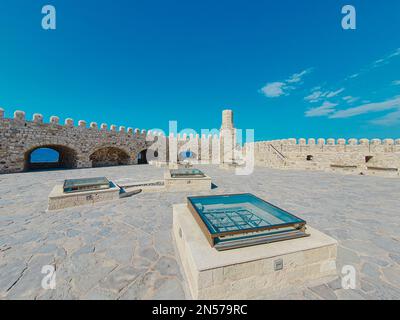 Splendida vista dalla cima di Rocca a Marre frotress a Heraklion, Grecia. Foto Stock