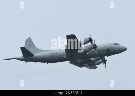 Tokyo, Giappone - 06 ottobre 2018: Royal Australian Air Force Lockheed Martin AP-3C Orion velivolo di pattuglia anti-sottomarino. Foto Stock