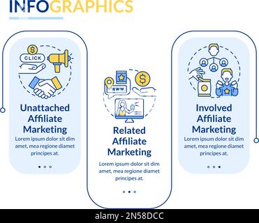 Schermata dell'app mobile di onboarding dei programmi di marketing affiliati Illustrazione Vettoriale