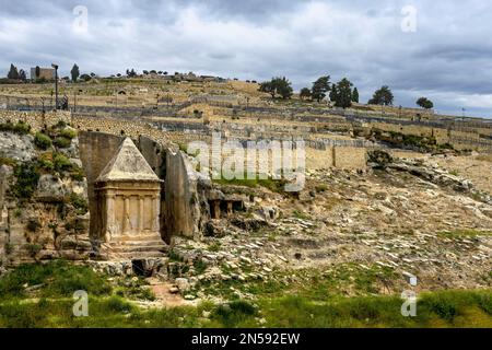 Tomba di Zaccaria a Gerusalemme Foto Stock