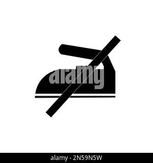 Segnale di non ferro necessario. Non stirare il disegno del simbolo come illustrato Foto Stock