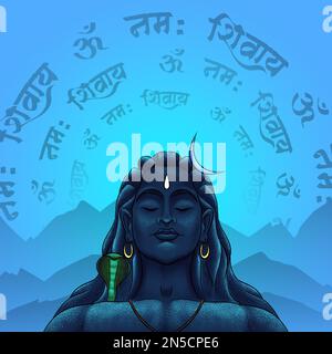 Happy Shivratri augura post Foto Stock