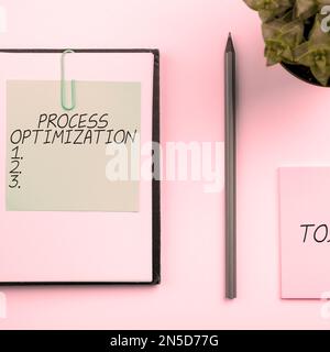 Ottimizzazione concettuale del processo di visualizzazione. Internet Concept migliora l'efficienza delle organizzazioni massimizza il throughput Foto Stock