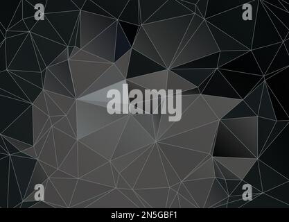 grigio ardesia scuro, grigio, nero colori astratti basso poli vettore sfondo Illustrazione Vettoriale