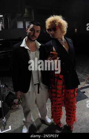 Elton Ilirjani all'apertura del negozio Cult Gaia, New York Fashion Week Febbraio 2023 Foto Stock