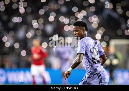 Rabat, Marocco. 08th Feb, 2023. Prince Moulay Abdellah Stadium Vini Jr del Real Madrid durante una partita tra al Ahly e il Real Madrid, valida per la semifinale della Coppa del mondo FIFA Club 2022, tenutasi allo stadio Prince Moulay Abdellah di Rabat, Marocco (Richard Callis/SPP) Credit: SPP Sport Press Photo. /Alamy Live News Foto Stock