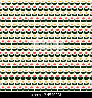 Sushi Pattern senza giunture Illustrazione Vettoriale