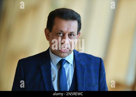 Edimburgo Scozia, Regno Unito 09 febbraio 2023. Foysol Choudhury lavoro scozzese al Parlamento scozzese. credito sst/alamy notizie dal vivo Foto Stock