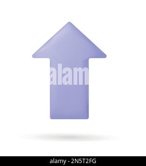 Freccia che indica il colore giallo sinistro. Design 3D realistico in stile cartoon plastico. Icona isolata su sfondo bianco. Illustrazione vettoriale EPS 10 Illustrazione Vettoriale