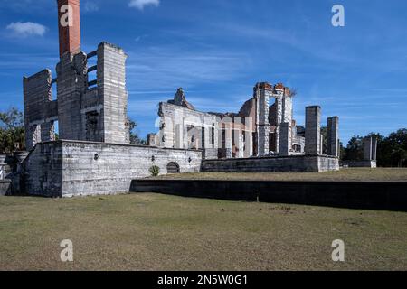 Siti sull'isola di Cumberland in Georgia Foto Stock