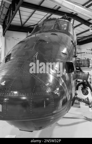 Yeovilton.Somerset.United Kingdom.October 23rd 2022.A l'elicottero Westland Wessex HAS3 XP142 è in mostra al Fleet Air Arm Museum di Somerset Foto Stock