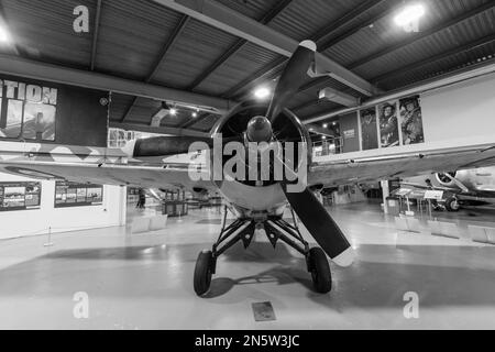 Yeovilton.Somerset.United Kingdom.October 23rd 2022.A Grumman F4F Wildcat è in mostra al Fleet Air Arm Museum di Somerset Foto Stock