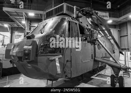 Yeovilton.Somerset.United Kingdom.October 23rd 2022.A Westland Sea King HC.4 ZA298 è in mostra al Fleet Air Arm Museum di Somerset Foto Stock