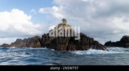 Bella spiaggia di Cocolito sulla baia di Drake a Osa, Costa Rica Foto Stock